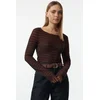 Trendyol Milla ženska bluza Twoaw25Bz00207, braon-braon