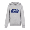 Childrens Star Wars Blue Logo Hoody Heather Grey