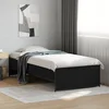 Okvir za krevet crni 75 x 190 cm od konstruirano drvo i metal