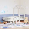 Okvir kreveta s krovom bijeli 80 x 200 cm od masivne borovine