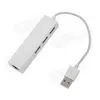 LINKOM Multiport hub USB 2.0 3port + RJ45 - LINKOM145 3x USB-A 2.0, LAN port (RJ45), USB 2.0 - A (muški), Bela
