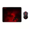 REDRAGON gejmerski miš i podloga M601-BA 3200dpi, Simetričan, Crna/Crvena