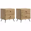 vidaXL Nočna omarica 2 pcs Artisan hrast 43 x 34,5 x 47,5 cm