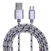 Pleteni mikro USB kabel 1 m srebrne barve Grab&Go, C-05-10195