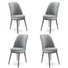 Hanah Home Set 4 trpezarijske stolice Dexa Sivo-Braon