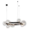 Mitea M10463-15 B luster obruč sa 15 staklenih kugli, crni, 15xG9