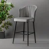 Hanah Home Set 4 barske stolice Rubi Sivo-Crni