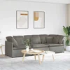 Modularna sofa s jastucima, korduro tkanina, svijetlo siva