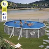 Montažni bazen GRE 6.1m x 3.75m x 1.2m ovalni u boji kamena