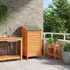 vidaXL Vrtno skladišče Rjava 59 x 56 x 113,5 cm Trdna smreka