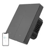 Sonoff Pametno stensko stikalo WiFi SONOFF M5-2C-80 (2-kanalno, za okvir, grafitno)