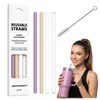 Berdsen Pijača za kozarec Berdsen, plastična, za večkratno uporabo, set 4 + krtačka