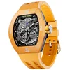 Tsar Bomba TB8218-Fluororubber-DynamicYellow Mens Watch Atomic Twin Interchangeable Automatic Watch 45mm 10ATM