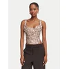 Bardot Top Carolina 60423TB Svetlo rjava Slim Fit