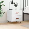 Vidaxl vidaXL Nočna omarica, bela, 40x35x47,5 cm, material na osnovi lesa