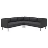 LILLEHEM Modularna ugaona sofa 4-sed, Gunnared tamnosiva/metal