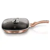 Berlingerhaus Ponev za žar z marmornato površino in pokrovom 28 cm Rosegold Metallic Line BH-1610
