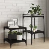 Police za knjige 4 pcs Crna 40 x 40 x 1,5 cm Konstruirano drvo