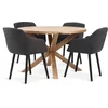 GRIBSKOV O120 sto natur hrast + 4 ADSLEV stolice antracit