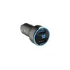 Winner Group - Auto punjač sa displejem 2xUSB-A Power Delivery 30W crn
