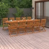 11-dijelni vrtni blagovaonski set 280x90x75 cm bagremovog drva