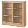 TONSTAD Element s kliz. stakl. vratima, hrastov furnir, 121x37x120 cm