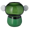 IKEA PS 2026 Vaza, staklo/zelena/bela, 22 cm
