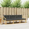 Set vanjskih sofa s jastukom 3 pcs Bijela i antracit Poliester