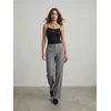 Sinsay - Elegantne pantalone straight leg s dodatkom viskoze - svetlo siva