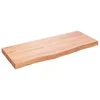 Vidaxl Kopalniški pult svetlo rjav 100x40x(2-6) cm obdelan trden les