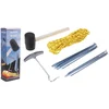 Set za kampovanje 9 kom(čekić,uže,kuka i klin za šator)