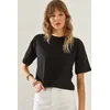 Bianco Lucci Womens Crew Neck Short Sleeve Basic T-Shirt