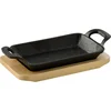 Masterpro Litoželezna pekač s podstavkom COOK & SHARE 17 x 10 x 2,5 cm, črna