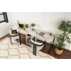 Hanah Home Dupli stilski radni sto Freesia Marble, 240 x 74 x 60 cm, Crni