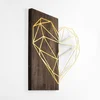 Atelier Del Sofa Zidna dekoracija Heart, 58x58 cm, Zlatne boje