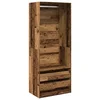 Vidaxl Garderobna omara starinski les 80x50x200 cm inženirski les