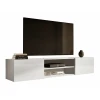 Tv omarica Charlotte 164 Bela, Sijaj bela, Z vrati, 200x37x40cm