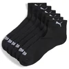 Puma Quarter Socks (3 Pack) Unisex, Black, Size 35-38, Clothing