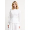 BOSS Bluza Beplum bela