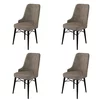 HANAH HOME Set 4 stolice Pare Cappuccino Black
