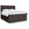 vidaXL Box spring postelja z vzmetnico temno rjav 200x200 cm blago, (21302321)