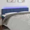 shumee vidaXL LED posteljno vzglavje modro 180x5x78/88 cm blago