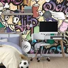 Samolepilna tapeta z grafično street art umetnostjo - 539x363