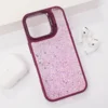 Maska za telefon Crystal Dots za iPhone 16 Pro Max, Bordo