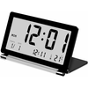 Generic LCD budilka Izjemno tanka zložljiva potovalna budilka Prenosna digitalna budilka (črna), (21125796)