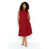 Trendyol Curve Claret Red A-Line Woven Pocket Detail Dress