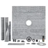 VEVOR Komplet za prho JQ-7272P 1828x1828x32 mm siva