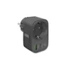 SBS Stenski polnilnik SBS 30W z vtičnico 2xUSB-C, 1xUSB-A črne barve, (5000279431)