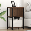 Noćni ormar 2 pcs Smeđi hrast 38 x 31 x 61 cm Konstruirano drvo