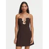 Bardot Cocktail obleka Venya 60479DB Rjava Slim Fit